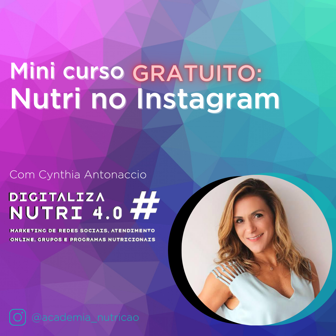 Nutri no Instagram com Cynthia Antonaccio